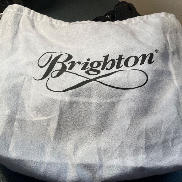 Brighton BLACK Flower Leather Camilla Shoulder Bag - Picture 12 of 12